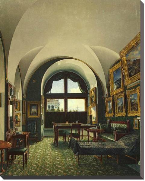 Постер Виды залов Зимнего дворца. Малый кабинет императора Николая I с типом исполнения На холсте без рамы