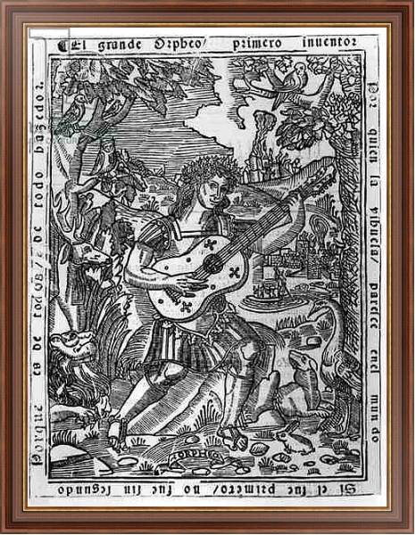 Постер Orpheus Playing Music с типом исполнения На холсте в раме в багетной раме 35-M719P-83