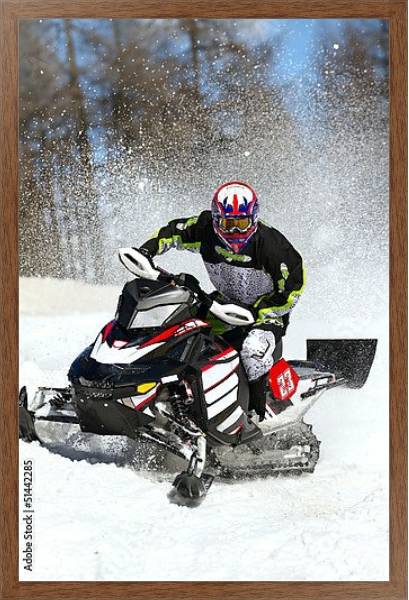 Постер Гонки на снегоходах с типом исполнения На холсте в раме в багетной раме 1727.4310