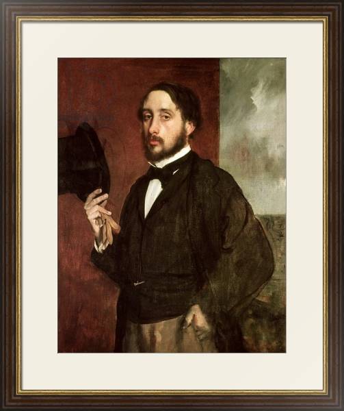 Постер Self portrait, c.1862 с типом исполнения Под стеклом в багетной раме 1.023.036