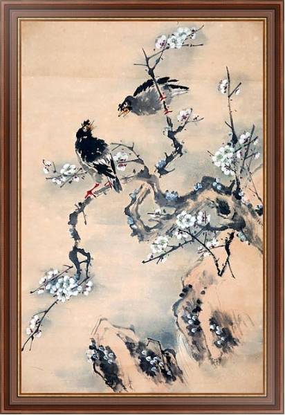 Постер Живопись в китайском стиле 8 с типом исполнения На холсте в раме в багетной раме 35-M719P-83