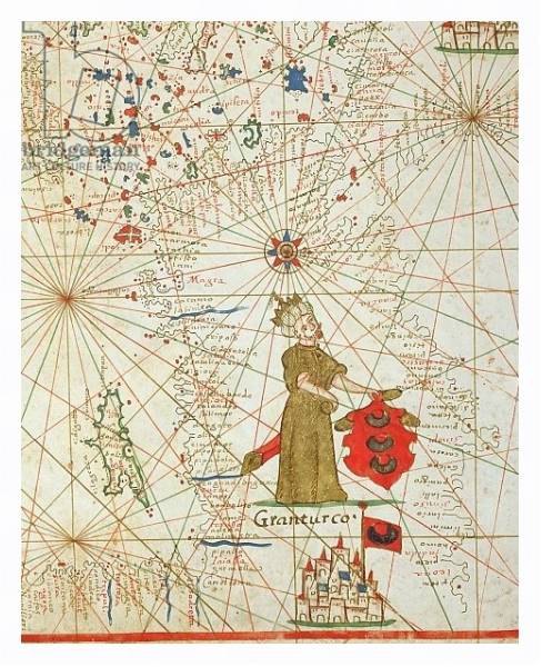 Постер The Turkish Empire, from a nautical atlas, 1646 с типом исполнения На холсте в раме в багетной раме 221-03