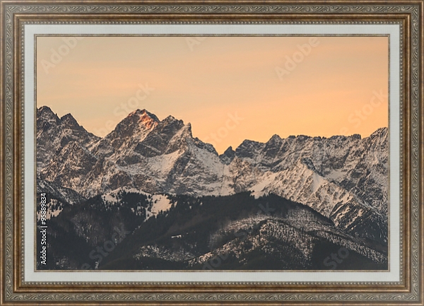 Постер Осеннее утро в горах Татра, Польша с типом исполнения На холсте в раме в багетной раме 595.M52.330