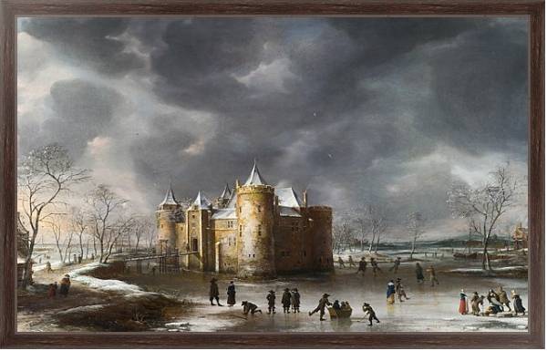 Постер Замок в Мейдене зимой с типом исполнения На холсте в раме в багетной раме 221-02