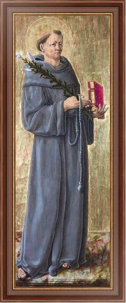 Постер Святой Энтони из Падуи с типом исполнения На холсте в раме в багетной раме 35-M719P-83