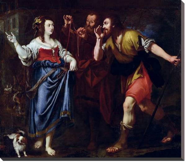 Постер Rahab and the Emissaries of Joshua с типом исполнения На холсте без рамы