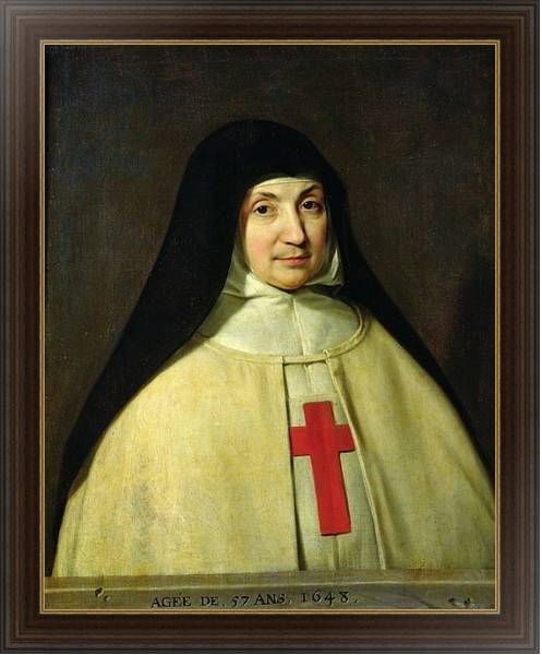 Постер Portrait of Angelique Arnauld d'Andilly с типом исполнения На холсте в раме в багетной раме 1.023.151