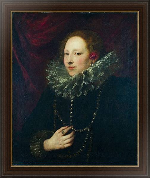 Постер Портрет женщины 10 с типом исполнения На холсте в раме в багетной раме 1.023.151