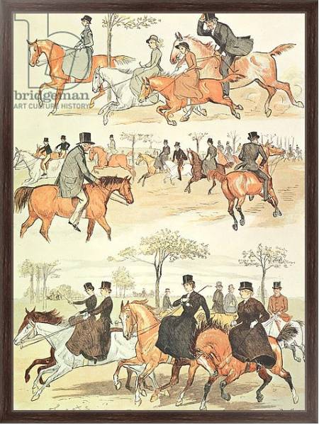 Постер Riding Side-saddle с типом исполнения На холсте в раме в багетной раме 221-02