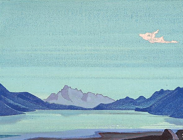 Постер Тибетские озёра с типом исполнения На холсте без рамы