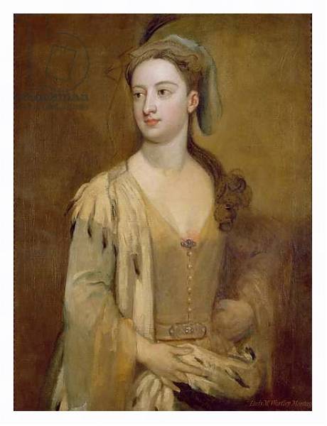 Постер A Woman, called Lady Mary Wortley Montagu, c.1715-20 с типом исполнения На холсте в раме в багетной раме 221-03