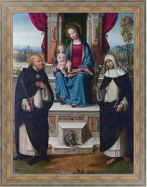 Постер Дева Мария со Святыми 2 с типом исполнения На холсте в раме в багетной раме 484.M48.310