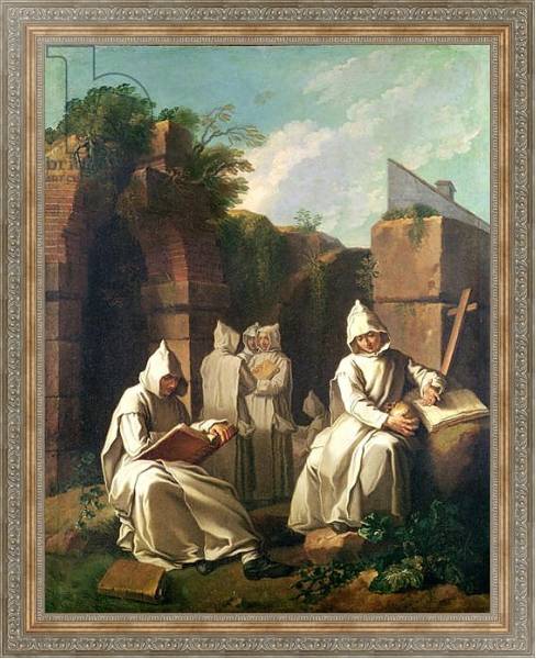 Постер Carthusian Monks in Meditation с типом исполнения На холсте в раме в багетной раме 484.M48.310