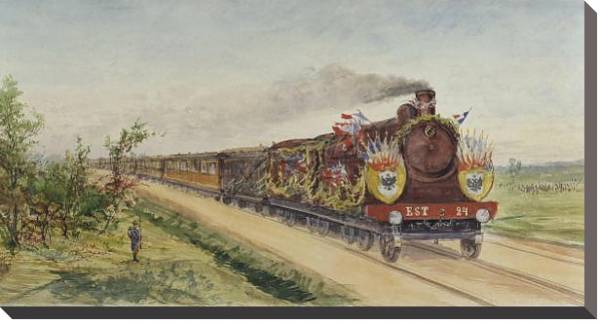 Постер Президентский поезд на пути из Дюнкерка в Компьень с типом исполнения На холсте без рамы