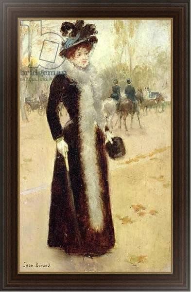 Постер A Parisian Woman in the Bois de Boulogne, c.1899 с типом исполнения На холсте в раме в багетной раме 1.023.151