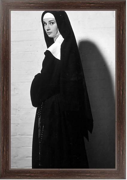 Постер Хепберн Одри 90 с типом исполнения На холсте в раме в багетной раме 221-02