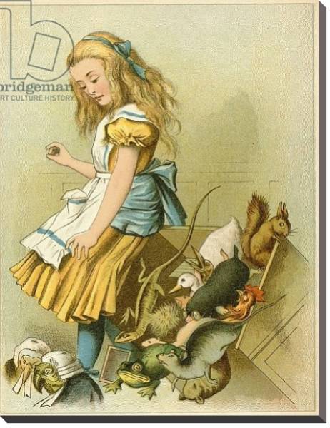 Постер She tipped over the fairy-box from Alice's Adventures in Wonderland с типом исполнения На холсте без рамы