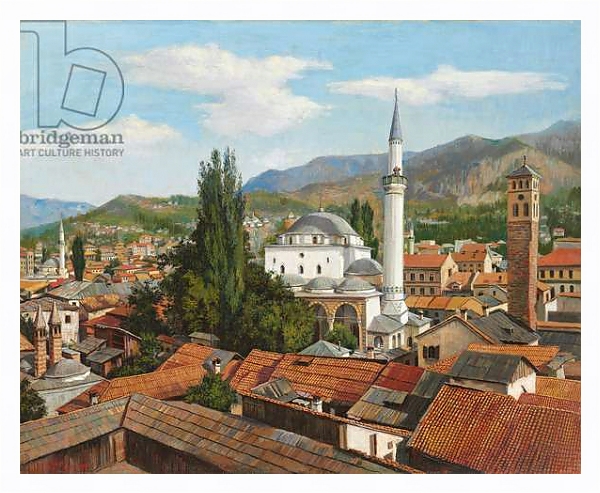 Постер Gazi Husrev Beg Mosque, Sarajevo, 1909 с типом исполнения На холсте в раме в багетной раме 221-03