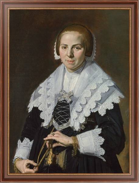 Постер Портрет женщины с веером с типом исполнения На холсте в раме в багетной раме 35-M719P-83