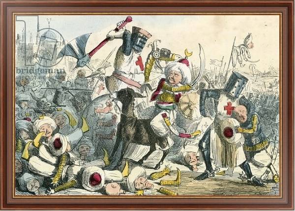 Постер Terrific combat between Richard Coeur de Lion and Saladin с типом исполнения На холсте в раме в багетной раме 35-M719P-83