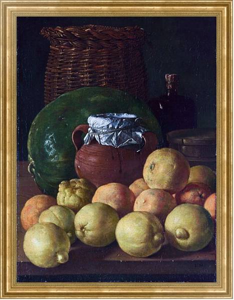 Постер Натюрморт с лемонами и апельсинами с типом исполнения На холсте в раме в багетной раме NA033.1.051