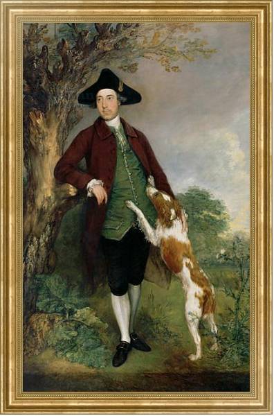 Постер Portrait of George Venables Vernon, 2nd Lord Vernon, 1767 с типом исполнения На холсте в раме в багетной раме NA033.1.051