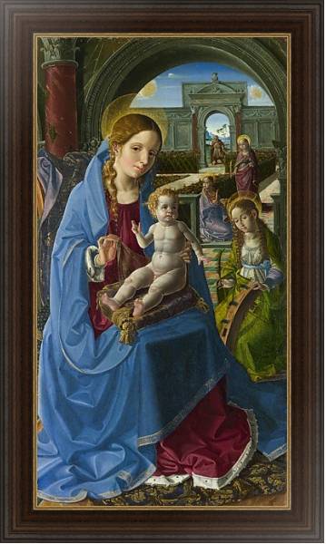 Постер Дева Мария со Святыми с типом исполнения На холсте в раме в багетной раме 1.023.151