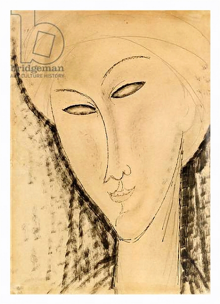 Постер Head of a Woman 1 с типом исполнения На холсте в раме в багетной раме 221-03