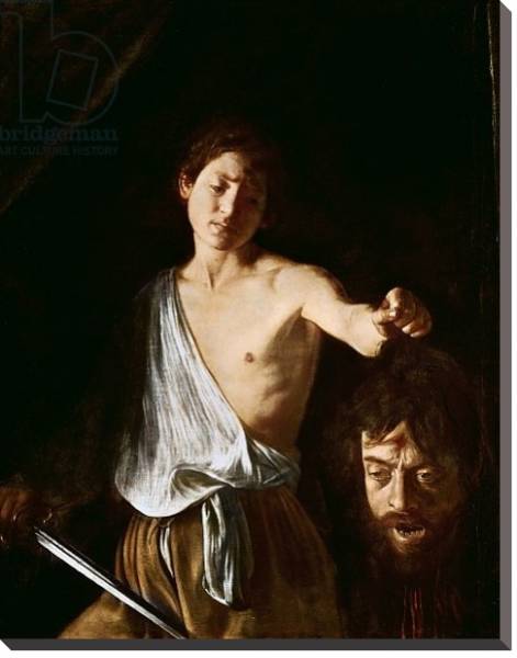 Постер David with the Head of Goliath, 1606 с типом исполнения На холсте без рамы