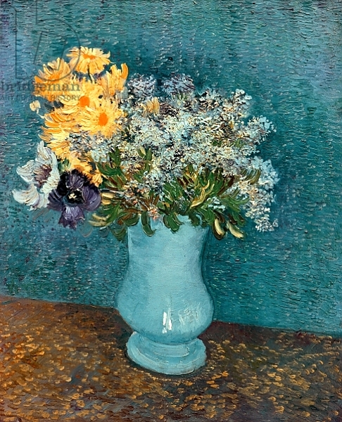 Постер Vase of Flowers, 1887 с типом исполнения На холсте без рамы
