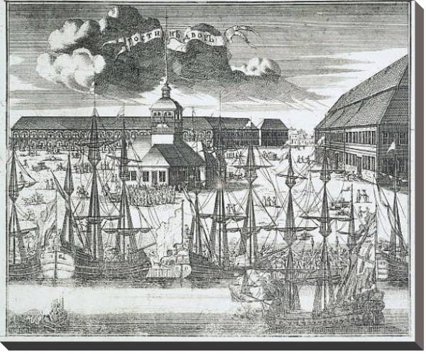 Постер Вид Троицкой площади на Городском острове 2 с типом исполнения На холсте без рамы
