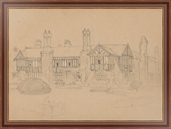 Постер Sketch of a Country House с типом исполнения На холсте в раме в багетной раме 35-M719P-83