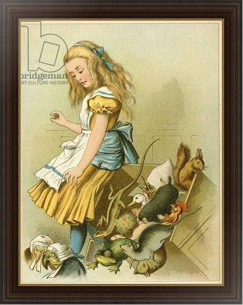 Постер She tipped over the fairy-box from Alice's Adventures in Wonderland с типом исполнения На холсте в раме в багетной раме 1.023.151