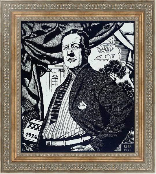 Постер Портрет артиста Большого драматического театра Николая Федоровича Монахова. 1926 с типом исполнения На холсте в раме в багетной раме 484.M48.310