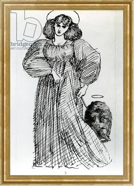 Постер Mrs. Morris and the Wombat, 1869 с типом исполнения На холсте в раме в багетной раме NA033.1.051