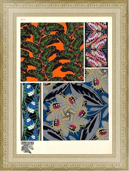 Постер Papillons by E. A. Seguy №9 с типом исполнения Акварель в раме в багетной раме 484.M48.725