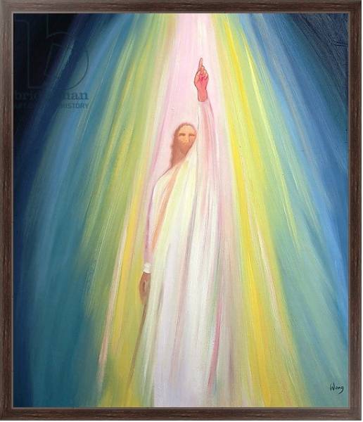 Постер Jesus Christ points us to God the Father, 1995 с типом исполнения На холсте в раме в багетной раме 221-02