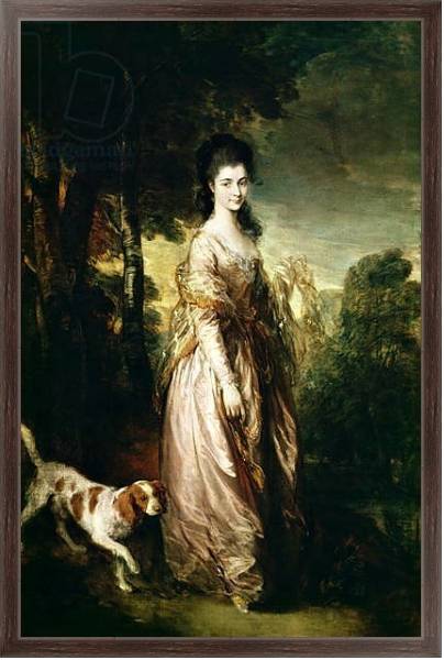 Постер Portrait of Mrs. Lowndes-Stone c.1775 с типом исполнения На холсте в раме в багетной раме 221-02