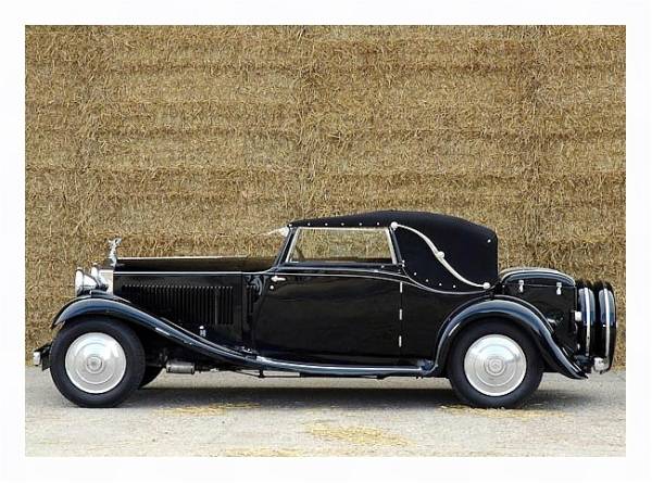 Постер Rolls-Royce 20 25 Drophead Coupe '1932 с типом исполнения На холсте в раме в багетной раме 221-03