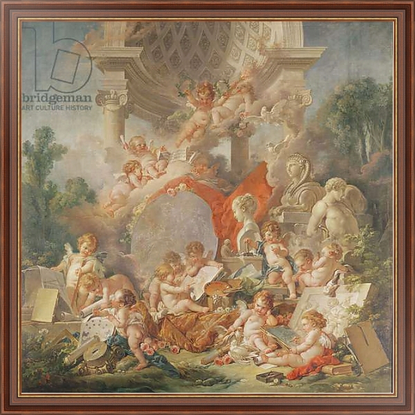 Постер The Meeting of the Arts or The Geniuses of the Arts, 1761 с типом исполнения На холсте в раме в багетной раме 35-M719P-83
