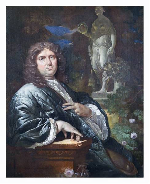 Постер Портрет человека в стеганой мантии с типом исполнения На холсте в раме в багетной раме 221-03