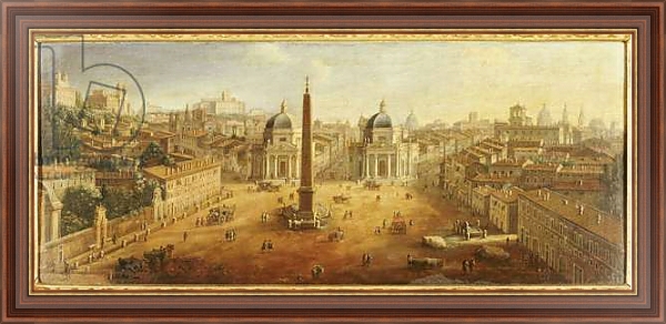 Постер Piazza del Popolo, Rome с типом исполнения На холсте в раме в багетной раме 35-M719P-83