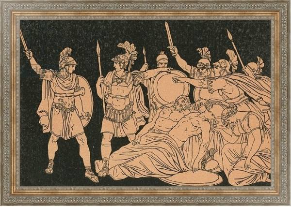 Постер Turnus over the bodies of Alma and Galaesus с типом исполнения На холсте в раме в багетной раме 484.M48.310