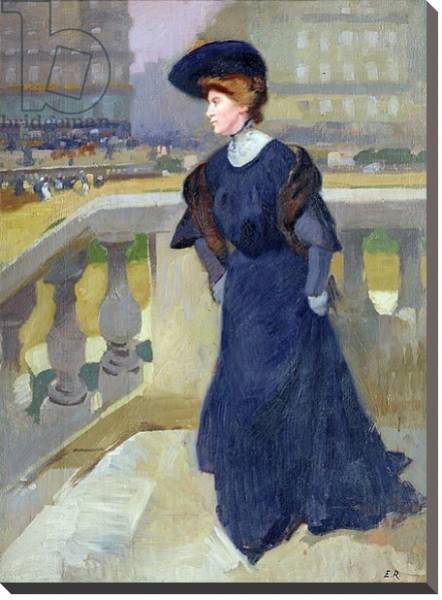 Постер Madame Renoux on the Steps of the Trinity Church, 1904 с типом исполнения На холсте без рамы