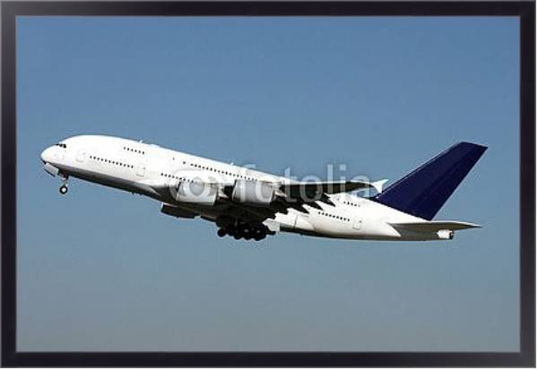Постер Аэробус A380 с типом исполнения На холсте в раме в багетной раме 221-01