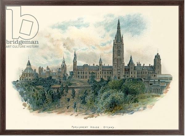 Постер Parliament house, Ottawa с типом исполнения На холсте в раме в багетной раме 221-02