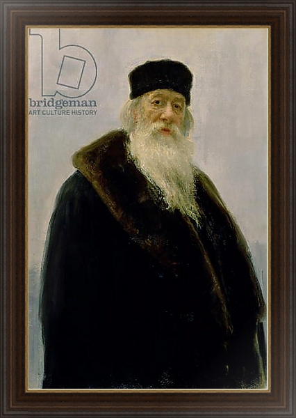Постер Portrait of Vladimir Vasil'evich Stasov 1900 с типом исполнения На холсте в раме в багетной раме 1.023.151