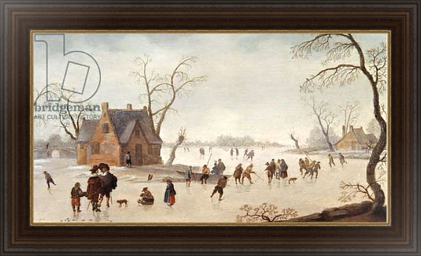 Постер Winter Scene 4 с типом исполнения На холсте в раме в багетной раме 1.023.151