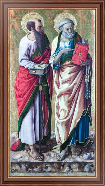 Постер Святые Петр и Павел с типом исполнения На холсте в раме в багетной раме 35-M719P-83