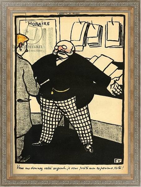 Постер A business man and his client, from 'Crimes and Punishments', 1902 с типом исполнения На холсте в раме в багетной раме 484.M48.310